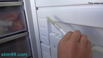 Extreme Gynecological Procedure With Syringe And Fingers