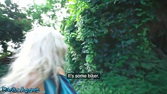 Blonde Milf With Natural Tits And Big Pussy Lips Gets Fucked In Public Park