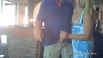 A Bartender Gets Caught Pleasuring Herself With Her Boss