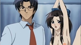 Seorang Wanita Anime Jepang Yang Terikat Dengan Penuh Semangat Ditembus