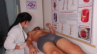 The Guy'S Erection Appeared In Front Of The Nurse.